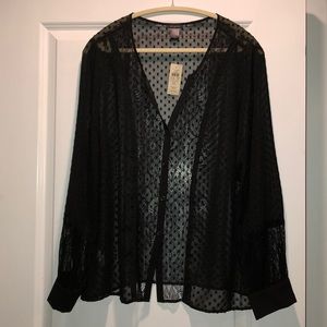 Ann Taylor black chiffon blouse